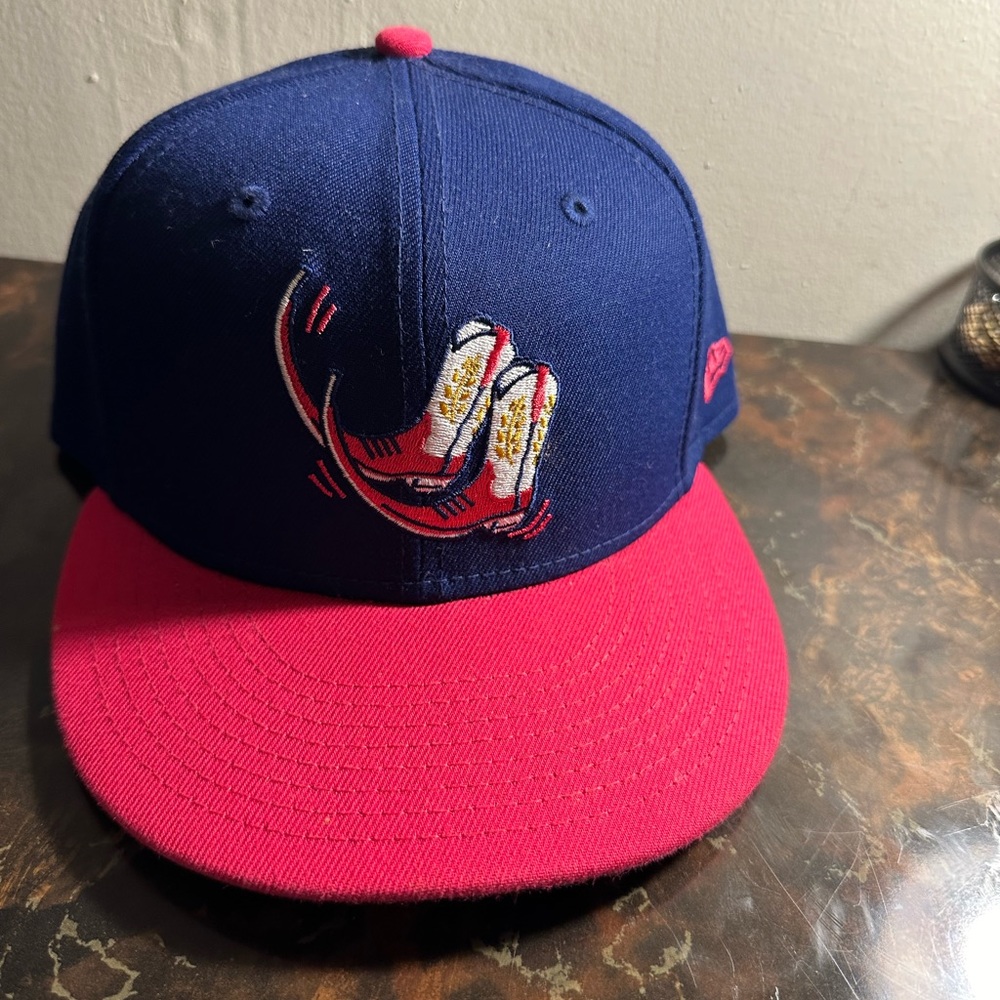 New era blue and pink fitted hat